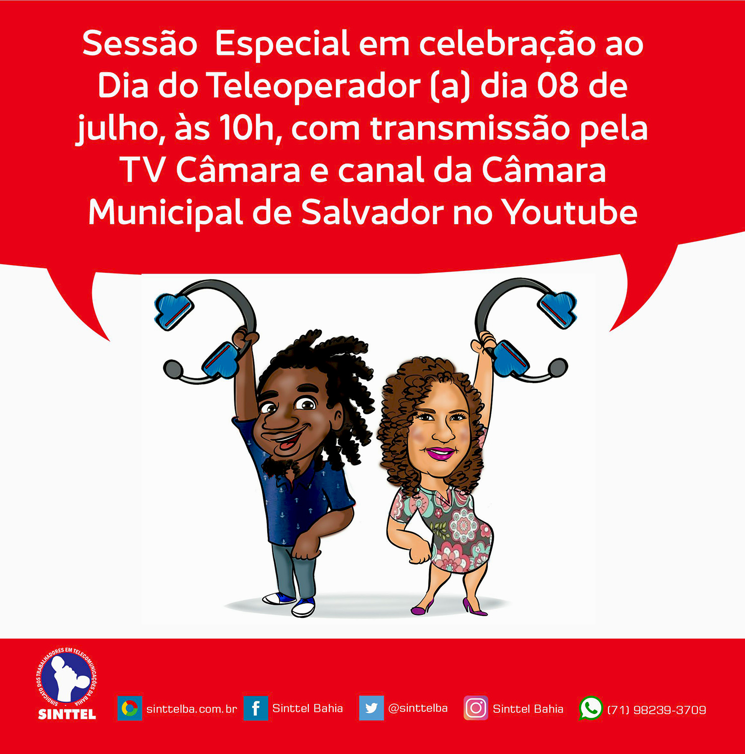SessÃ£o especial na CÃ¢mara celebrarÃ¡ Dia do Teleoperador (a) com transmissÃ£o ao vivo
